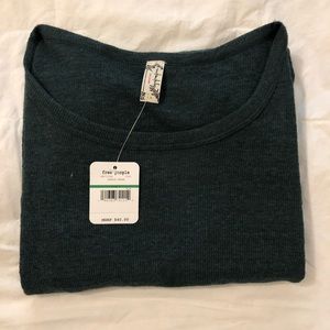 Free People Jungle Green Long Sleeve Shirt